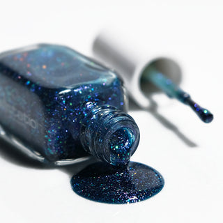 crateris | Blue Glitter Nail Polish