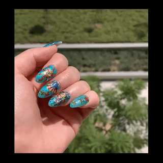 fleur bleue | Bleu scintillant Vernis à ongles